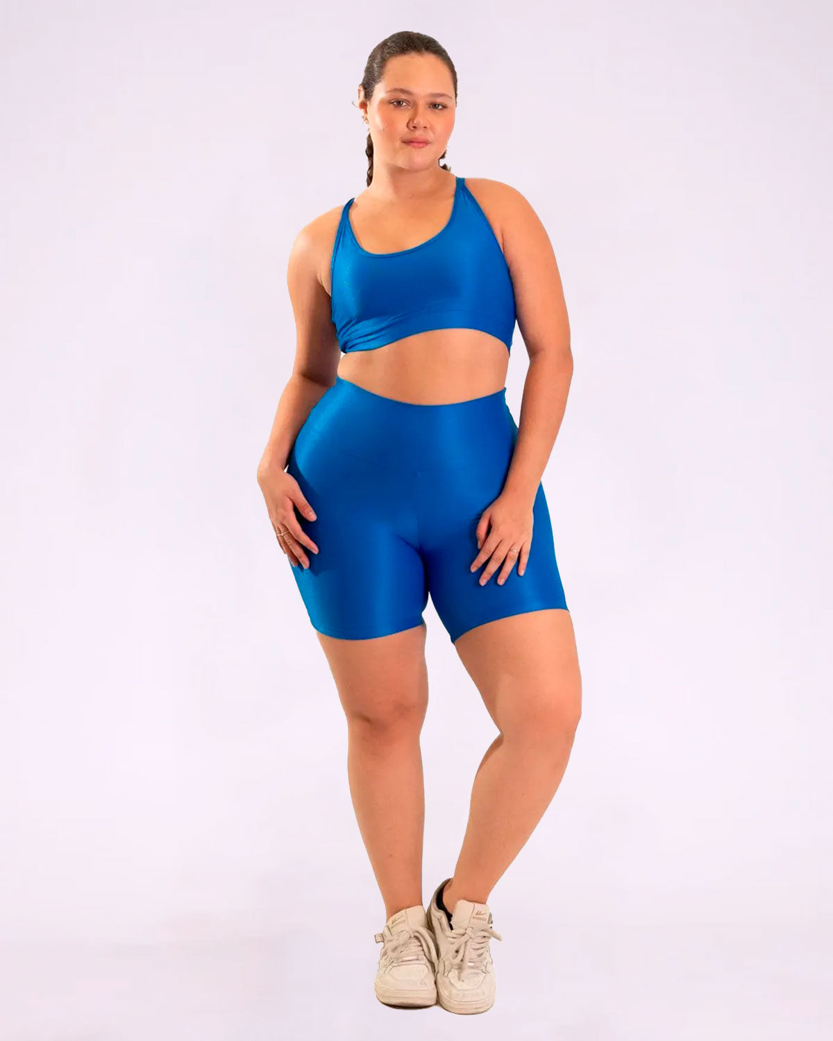 Conjunto Bermuda Curve Plus Size + Top Luna (Todas cores)