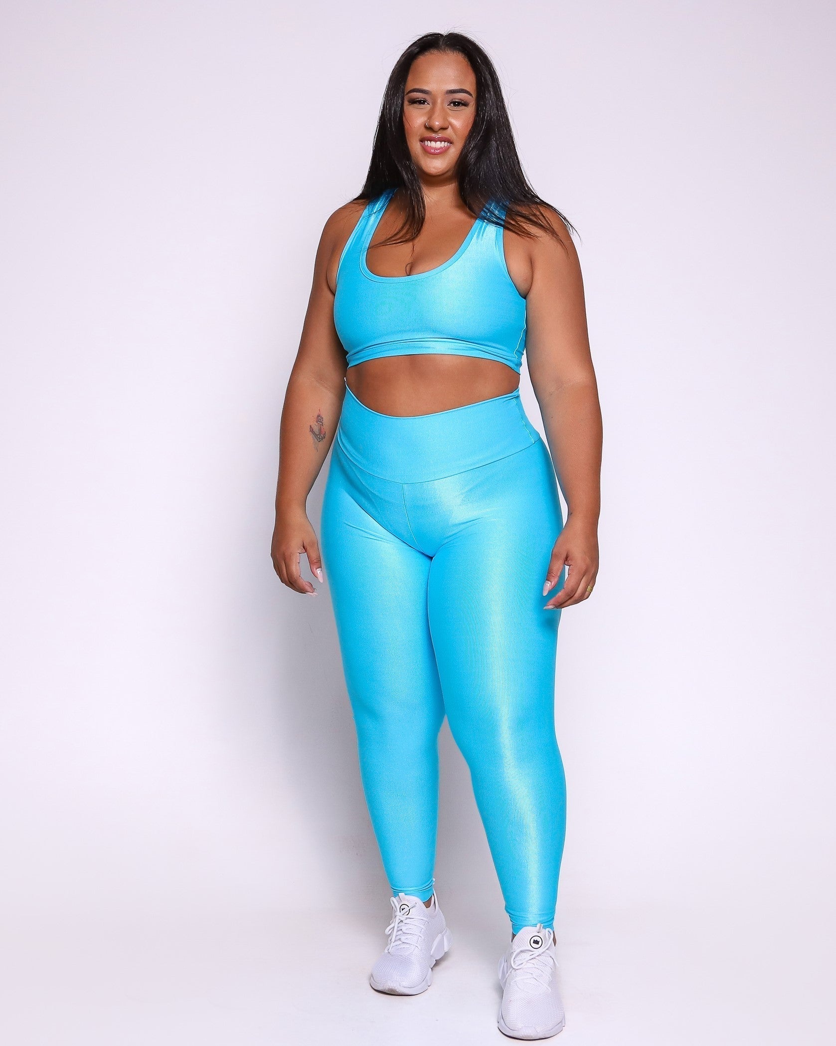 Conjunto Legging Curve Plus Size + Top Nadador (Todas cores)