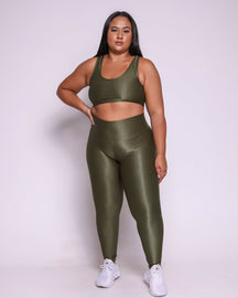 Conjunto Legging Curve Plus Size + Top Nadador (Todas cores)