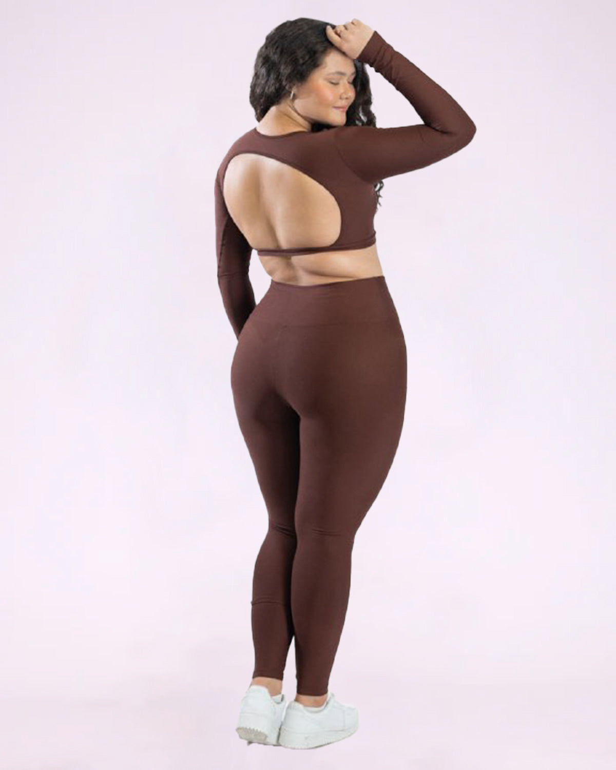 Conjunto Legging Básica Curve Plus Size + Top Manga Longa