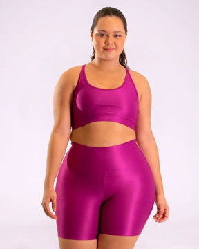 Conjunto Bermuda Curve Plus Size + Top Luna (Todas cores)